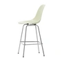 Vitra - Eames Fiberglass Barstuhl, medium, verchromt / parchment (Filzgleiter)