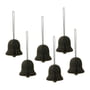 Broste Copenhagen - Chime Bell Deko-Anhänger, Ø 4,5 x H 5 cm, thyme (6er-Set)