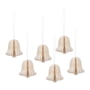 Broste Copenhagen - Chime Bell Deko-Anhänger, Ø 4,5 x H 5 cm, off-white (6er-Set)