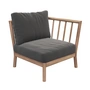 Fritz Hansen - Skagerak Tradition Outdoor Sofa Endmodul, Teak / charcoal