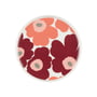 Marimekko - Oiva Unikko Teller, Ø 20 cm, weiß / dark cherry / salmon red