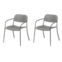 Blomus - Yua Outdoor Armlehnstuhl, granite gray (2er-Set)