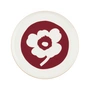 Marimekko - Oiva Unikko Teller, Ø 25 cm, weiß / dark cherry / braun