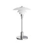 Louis Poulsen - PH 2/1 Portable Akku LED-Tischleuchte, Chrom / Opalglas