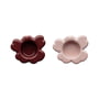 Marimekko - Unikko Teelichthalter, rosy grey / reddish brown (2er-Set) (60th Anniversary Collection)