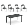 Emu - Star Outdoor Tisch 160 x 90 cm + Stuhl (4er-Set), antikeisen