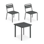 Emu - Star Outdoor Tisch 70 x 70 cm + Stuhl (2er-Set), antikeisen