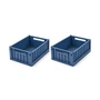 LIEWOOD - Weston Aufbewahrungsbox, 25 x 18 x 9,5 cm, indigo blue (2er-Set)