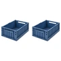 LIEWOOD - Weston Aufbewahrungsbox, 36 x 25 x 13,5 cm, indigo blue (2er-Set)