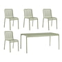 Hay - Palissade Tisch + 4x Chair, salbei (Exklusive Edition)