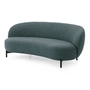 Kartell - Lunam Sofa, schwarz / petrol (Stoff Curly)