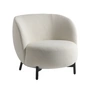 Kartell - Lunam Sessel, schwarz / weiß (Stoff Orsetto)
