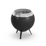 höfats - MOON 45 Feuerschale mit niedrigem Fuß, Edelstahl / schwarz