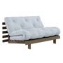 Karup Design - Roots Schlafsofa, 140 x 200 cm, Kiefer carbonbraun / beach blue