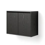 New Works - Schrank mit Türen, hoch, Esche schwarz
