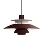 Louis Poulsen - PH 5 Pendelleuchte, monochrome burgundy
