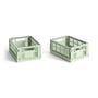 Hay - Colour Crate Korb Mini, 17 x 13 cm, mint, recycled (2er-Set)