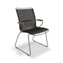 HOUE - CLICK Outdoor Dining Armlehnstuhl mit hoher Lehne, schwarz