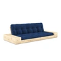 Karup - Base Schlafsofa mit Aufbewahrung, Kiefer klar lackiert / royal blue