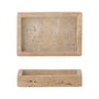 Bloomingville - Majsa Tablett, 15 x 2,5 x 10 cm, Travertin natur
