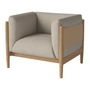 Bolia - Dive Sessel, Baize, sand / Naturvollleder