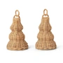 Ferm Living - Geflochtene Glocken-Kugeln, natur (2er-Set)