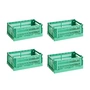 HAY - Colour Crate Korb S, 26,5 x 17 cm, dark mint, recycled (4er-Set)