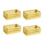Hay - Colour Crate Korb S, 26,5 x 17 cm, dusty yellow, recycled (4er Set)