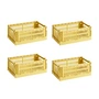HAY - Colour Crate Korb S, 26,5 x 17 cm, dusty yellow, recycled (4er Set)