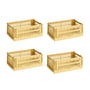 Hay - Colour Crate Korb S, 26,5 x 17 cm, golden yellow, recycled (4er Set)