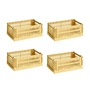 HAY - Colour Crate Korb S, 26,5 x 17 cm, golden yellow, recycled (4er Set)