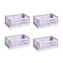 Hay - Colour Crate Korb S, 26,5 x 17 cm, lavender, recycled (4er Set)