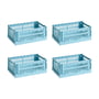 Hay - Colour Crate Korb S, 26,5 x 17 cm, light blue, recycled (4er Set)