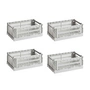 HAY - Colour Crate Korb S, 26,5 x 17 cm, light grey, recycled (4er Set)