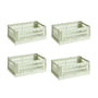 Hay - Colour Crate Korb S, 26,5 x 17 cm, mint, recycled (4er Set)