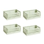 HAY - Colour Crate Korb S, 26,5 x 17 cm, mint, recycled (4er Set)