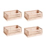 Hay - Colour Crate Korb S, 26,5 x 17 cm, powder, recycled (4er Set)