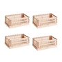 HAY - Colour Crate Korb S, 26,5 x 17 cm, powder, recycled (4er Set)