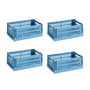 Hay - Colour Crate Korb S, 26,5 x 17 cm, sky blue, recycled (4er Set)