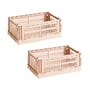 Hay - Colour Crate Korb S, 26,5 x 17 cm, powder, recycled (2er Set)