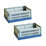 Hay - Colour Crate Mix Korb S, 26,5 x 17 cm, dusty blue, recycled (2er Set)
