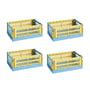 Hay - Colour Crate Mix Korb S, 26,5 x 17 cm, dusty yellow, recycled (4er Set)