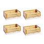 HAY - Colour Crate Mix Korb S, 26,5 x 17 cm, golden yellow, recycled (4er Set)