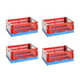 Hay - Colour Crate Mix Korb S, 26,5 x 17 cm, rot, recycled (4er Set)