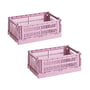 Hay - Colour Crate Korb S, 26,5 x 17 cm, dusty rose, recycled (2er Set)