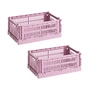 HAY - Colour Crate Korb S, 26,5 x 17 cm, dusty rose, recycled (2er Set)