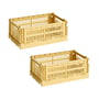 Hay - Colour Crate Korb S, 26,5 x 17 cm, golden yellow, recycled (2er Set)