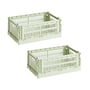 Hay - Colour Crate Korb S, 26,5 x 17 cm, mint, recycled (2er Set)