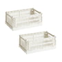 Hay - Colour Crate Korb S, 26,5 x 17 cm, off white, recycled (2er Set)