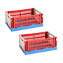 Hay - Colour Crate Mix Korb S, 26,5 x 17 cm, rot, recycled (2er Set)